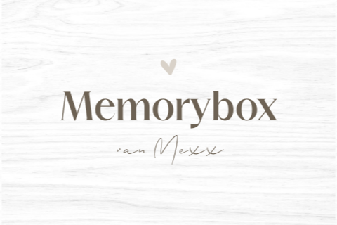 Memorybox met naam en hartje