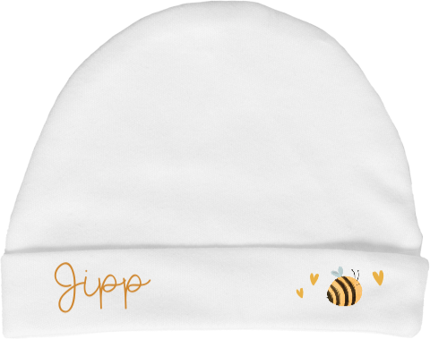 Babymutsje met bijtje en hartjes