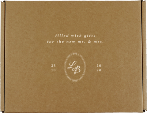 Cadeaudoos huwelijk met klassiek monogram