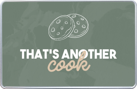 Koektrommel met that’s another cook quote als grappig relatiegeschenk