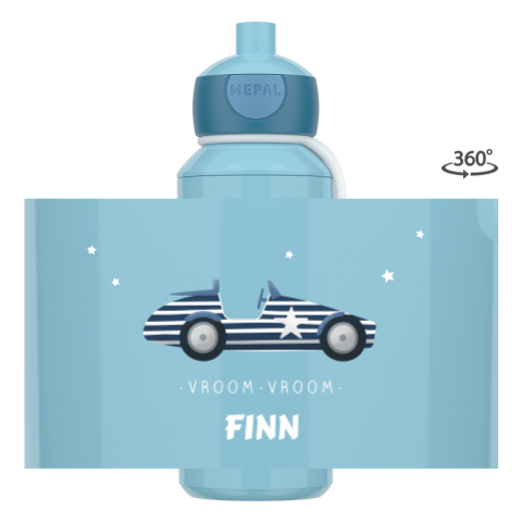 Mepal pop-up drinkfles met naam, auto en sterren