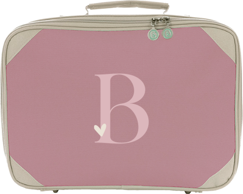 Koffertje met initiaal en hartje