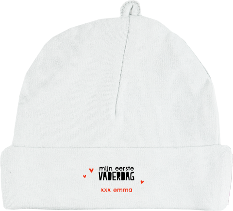 Mijlpalen baby mutsje eerste Vaderdag