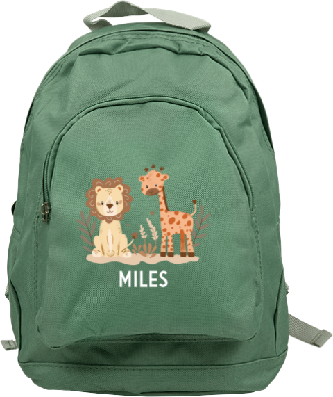 Rugzak Junior met naam en dieren