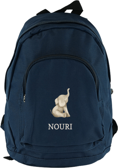 Rugzak Junior met naam en olifant