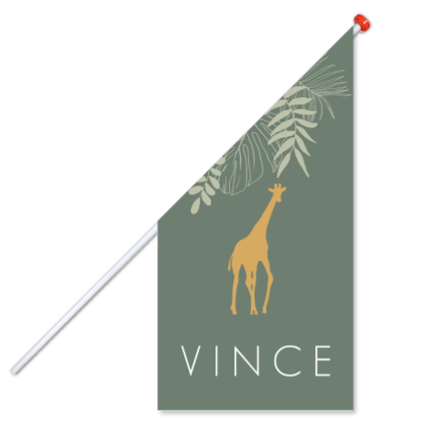 Geboortevlag met giraffe