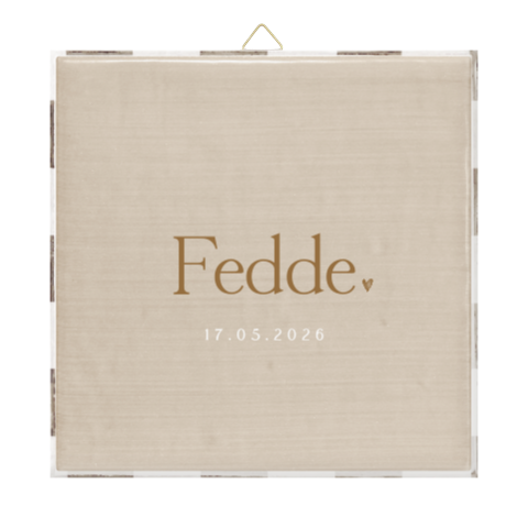 Geboortetegeltje met naam kraamcadeau color blocking