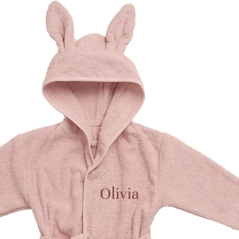 Jollein badjas met oortjes en naam 