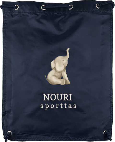 Gymtas met naam en olifant