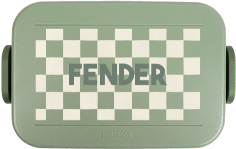 Mepal lunchbox TO GO met naam en ruitjes