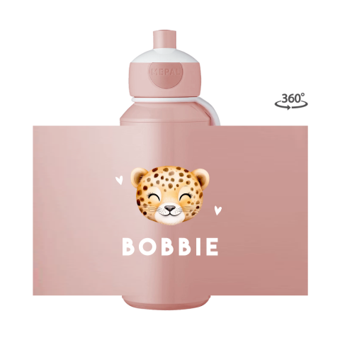 Mepal pop-up drinkfles met naam en panter