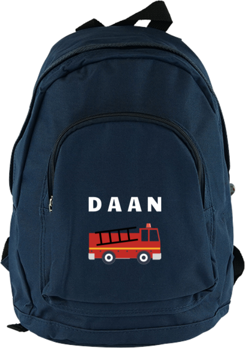 Rugzak Junior met naam en brandweerauto