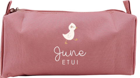 Etui met naam en eendje
