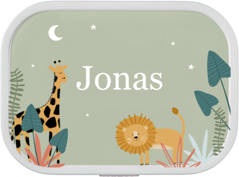 Mepal lunchbox Campus met naam en jungledieren