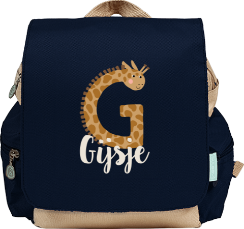 Rugzak Adventure met naam en dierenletter