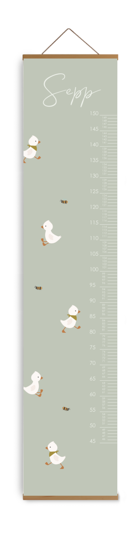 Groeimeter groen met eendjes