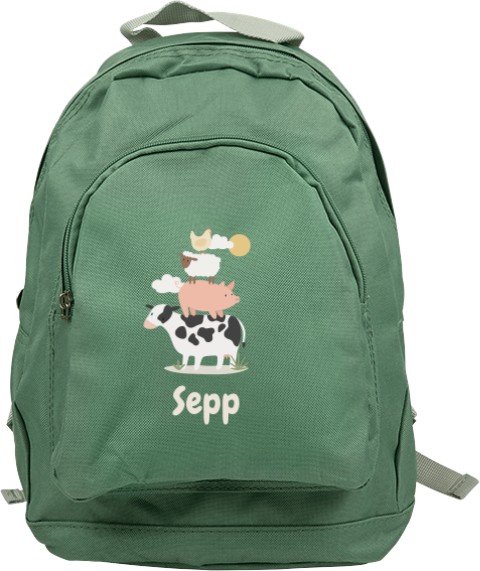 Rugzak junior met naam en boerderijdieren