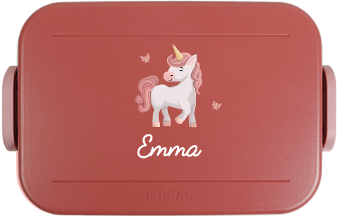Mepal lunchbox TO GO met naam en unicorn