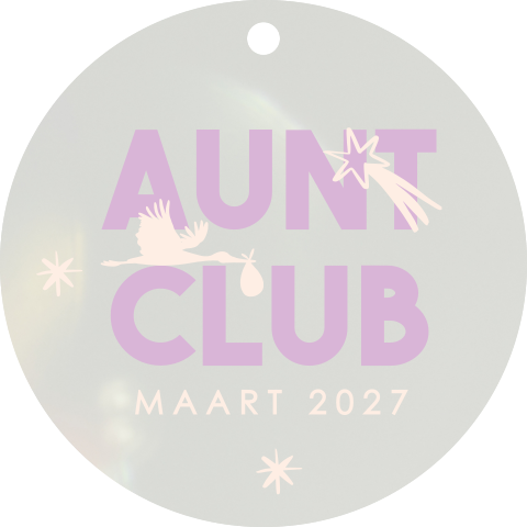 Zwangerschapsaankondiging aryl kerst hanger 'Aunt club'