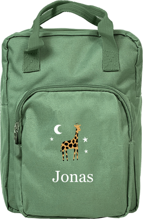 Rugzak Classic met giraffe en naam