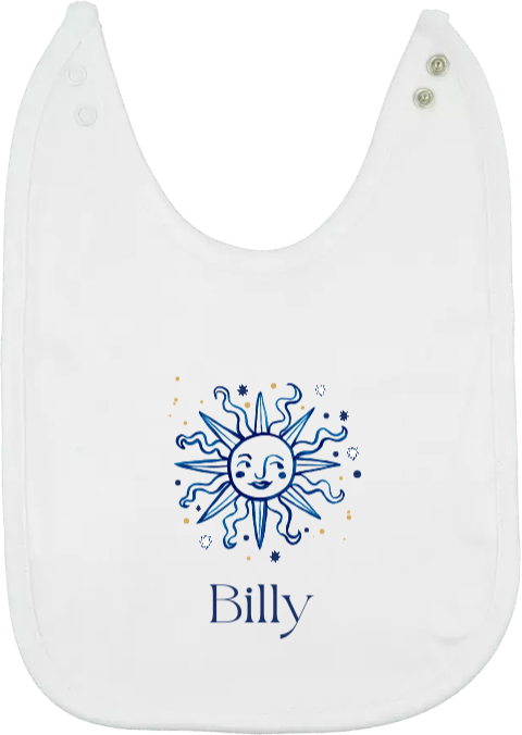 Slabbetje met blauwe zon