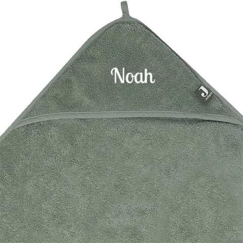 Jollein badcape met geborduurde naam sierlijk