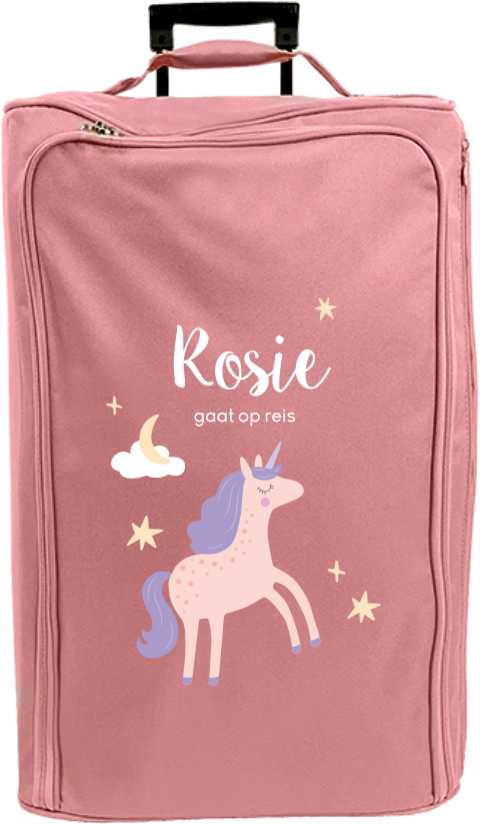 Reistrolley XL met naam en eenhoorn