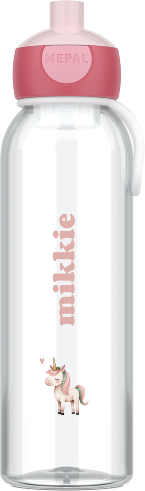 Mepal waterfles Campus met naam en eenhoorn
