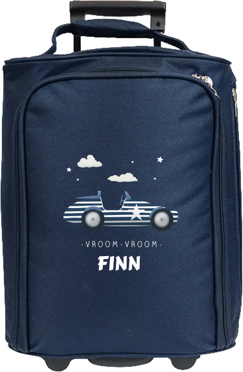 Reistrolley met auto en naam