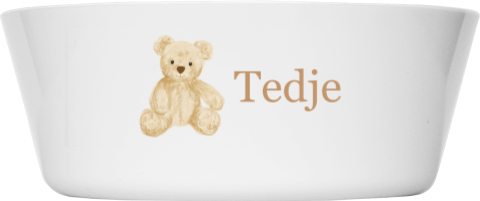 Kinderkommetje met naam en schattig beertje