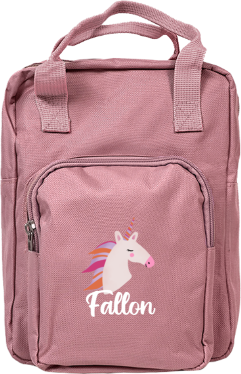 Rugzak Classic met naam en eenhoorn