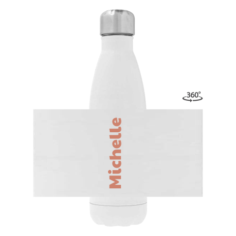 Rvs-fles met naam