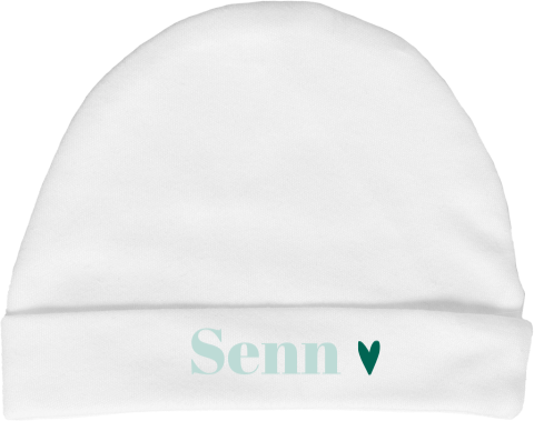 Babymutsje met groen hartje