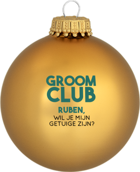 Getuige vragen gepersonaliseerde kerstbal man