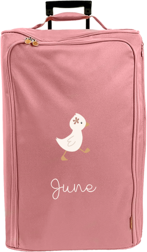 Reistrolley XL met lief eendje en naam