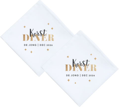 Gepersonaliseerde servet kerst