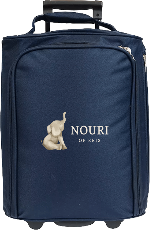 Reistrolley met olifant en naam