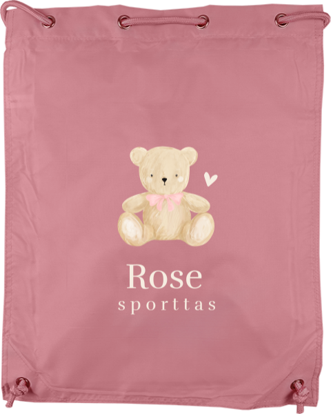 Gymtas met teddybeer en naam