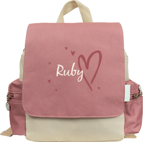 Rugzak Adventure met naam en hartjes
