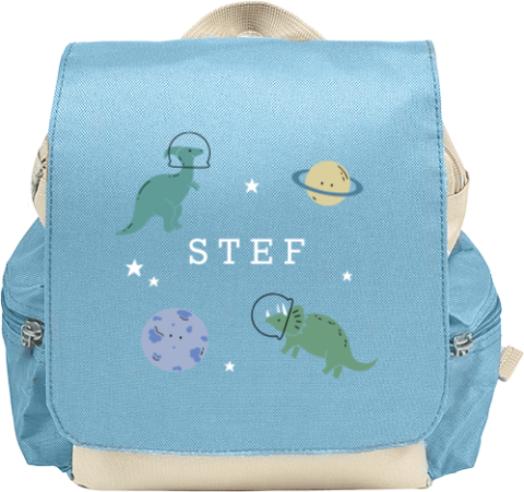 Rugzak Adventure met naam, dino's en planeten