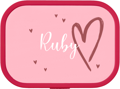 Mepal lunchbox Campus met naam en hartjes