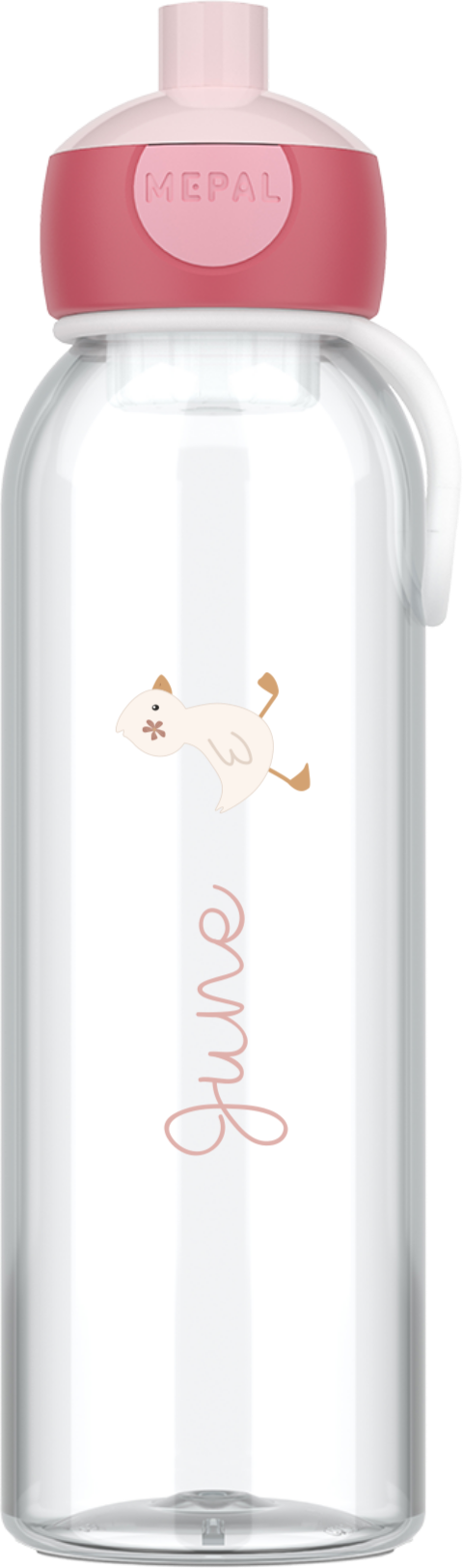 Mepal waterfles pop-up met naam en eendje