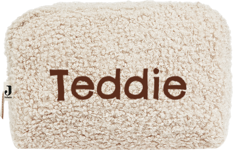 Luieretui met naam van baby teddystof