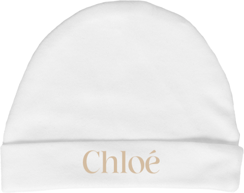 Babymutsje met naam in beige