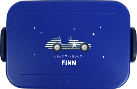 Mepal lunchbox To Go met naam, auto en sterretjes