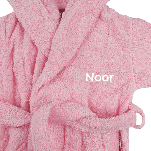 Badjas met geborduurde naam