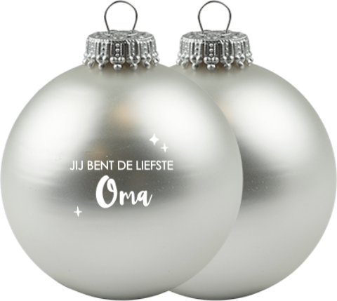Gepersonaliseerde kerstbal voor oma | Set van 2