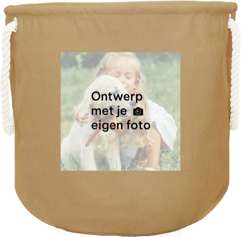 Opbergzak met eigen foto personaliseren