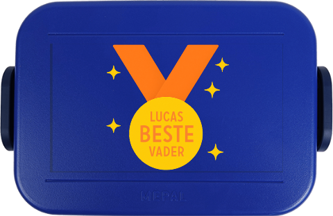 Mepal broodtrommel To Go met medaille voor vaderdag