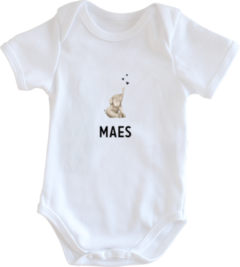 Kraamcadeau rompertje met baby olifant